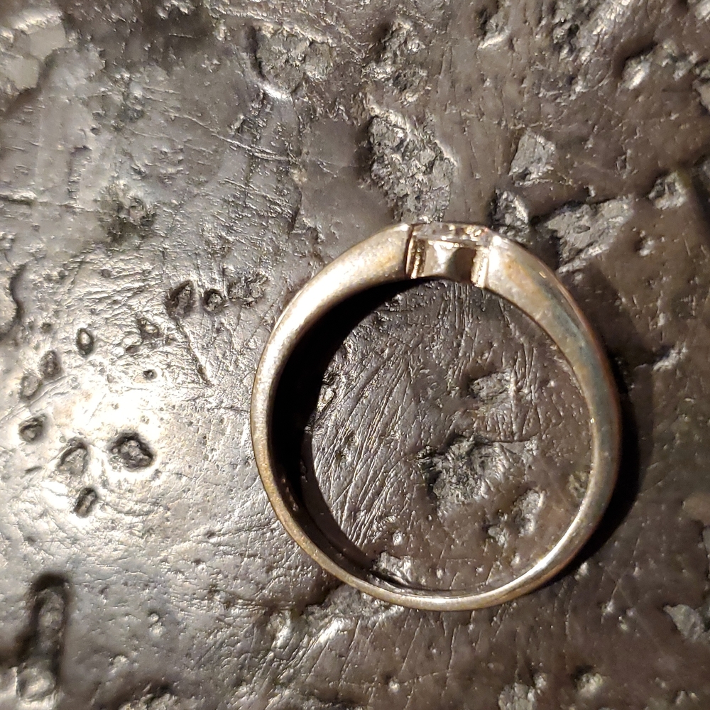 CZ Rhinestone Silver Ring Size 10 - Picture 2 of 3